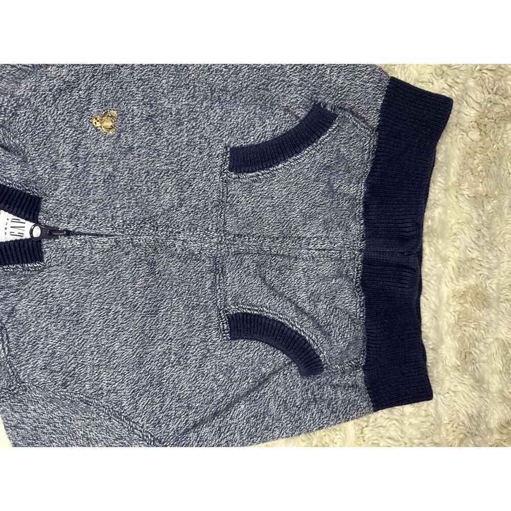 baby GAP classic blue cotton heather full zip hoodie/hooded jacket Size 3-6M - Picture 4 of 6